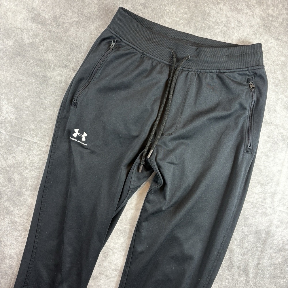 Under Armour Pants Mens M Black Athletic Sweatpants Track Jogger Fleece